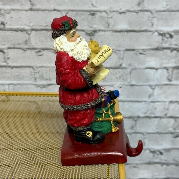 SANTA CLAUSE Stocking Holder 7 Inches Tall Christmas Holiday - Picture 5 of 16